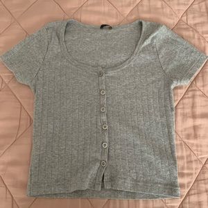 Brandy Melville grey crop top